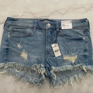 Express Shortie Jean Shorts